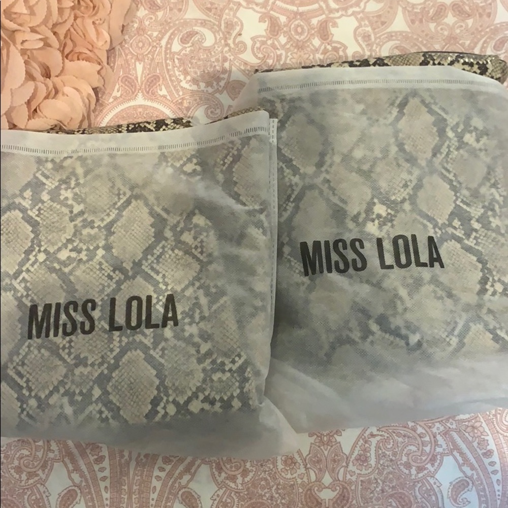Miss Lola snackskin thigh high boots brand new !!